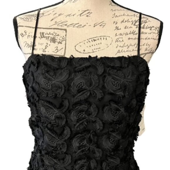 NEW COOPER ST Chenille Fabric Midi COCKTAIL DRESS $200‎ Size 8 NORDSTROM Black - Picture 7 of 16